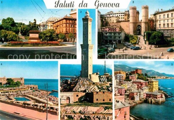 Genova Genua Liguria Piazza Corvetto La Lantera Torri di Por