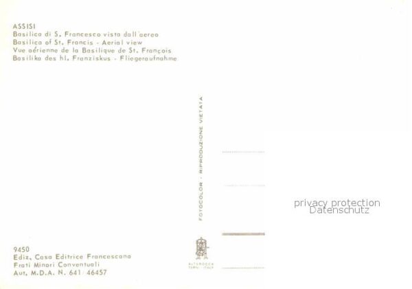 Assisi Umbria Basilica di S Francesco vista dall aere – Bild 2