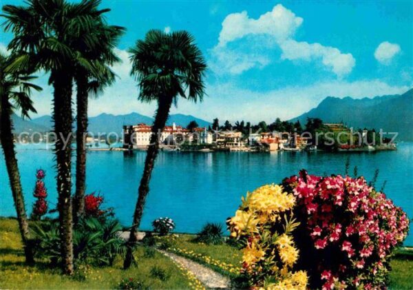 Isola Bella Lago Maggiore da Stresa Uferpromenade Blick zur Insel
