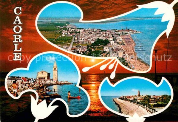 Caorle Venezia Strand Küste Sonnenuntergang am Meer Fl