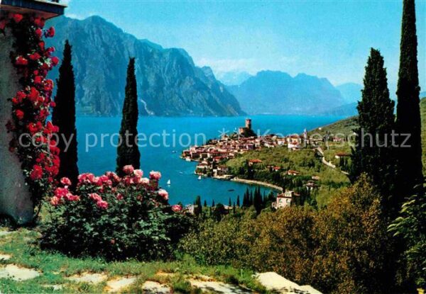 Malcesine Lago di Garda Panorama Gardasee Alpen