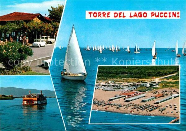 Torre del Lago Puccini Restaurant Fähre Segelregatta Strand Fl