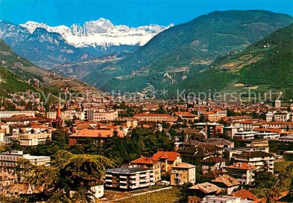 Bolzano Panorama e Catinaccio Blick gegen den R