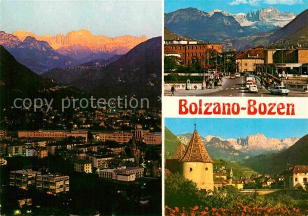 Bolzano verso il Catinaccio Panorama Blick gege