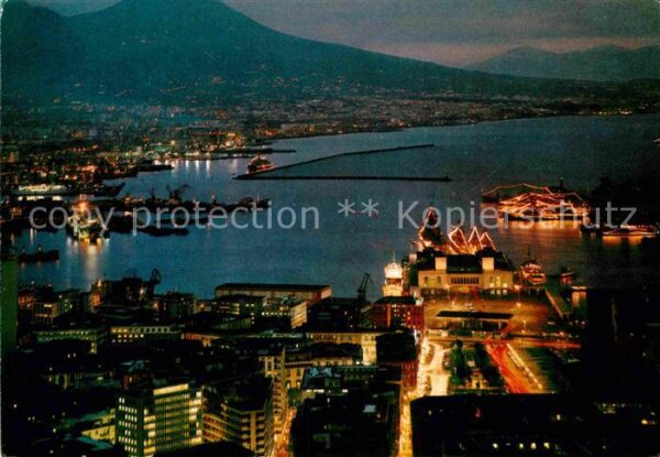 Napoli Neapel Il porto notturno