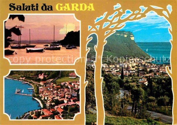 Garda Lago di Garda Panorama Hafen in der Abendsonne