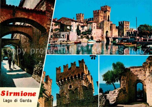 Sirmione Lago di Garda Castello Teilansichten Schloss
