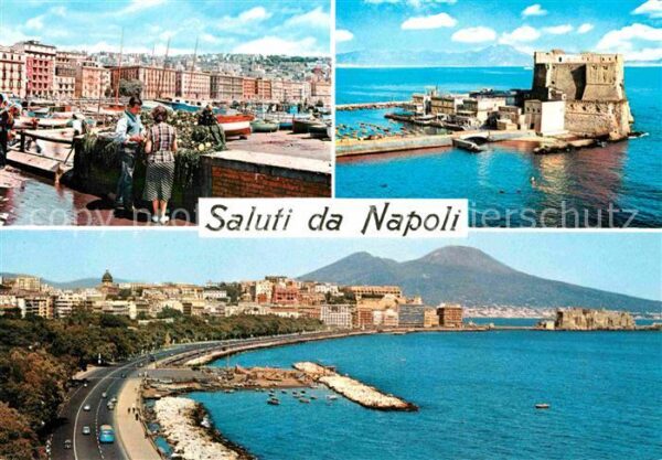 Napoli Neapel Hafen Alte Festung Uferstrasse Vulkan V