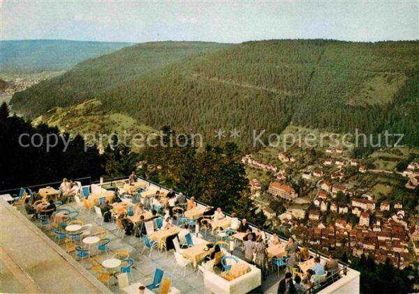 Bad Wildbad Blick von der Terrasse des Sommerbergho