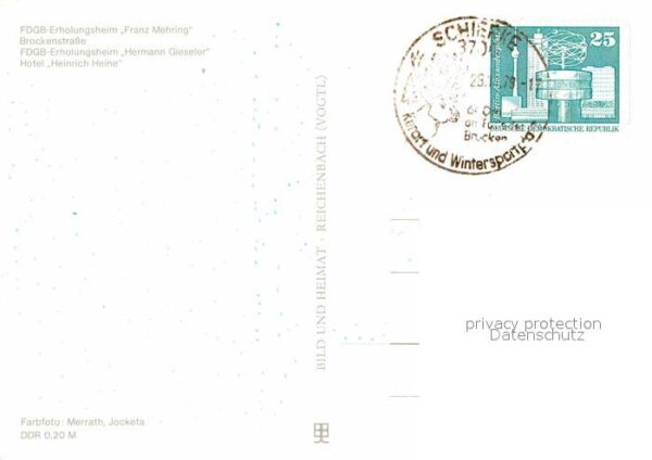 Schierke Harz Erholungsheim Franz Mehring – Bild 2