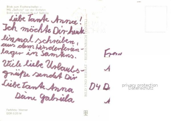 Sassnitz Ostseebad Ruegen Fischerreihafen Personenschiff Sassnitz – Bild 2
