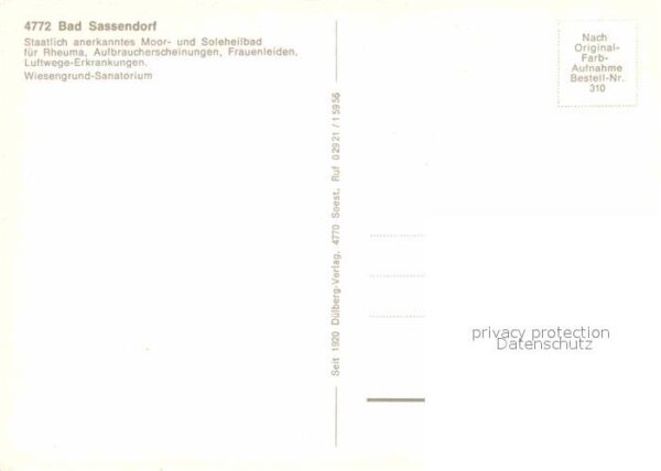 Bad Sassendorf Wiesengrund Sanatorium – Bild 2