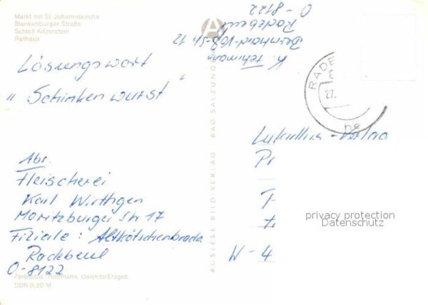 Saalfeld Saale Marktplatz Sankt Johenniskirche Blanken – Bild 2