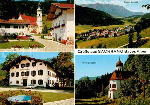Sachrang Chiemgau Platz Kirche Ölberg Kapelle Kaiser Gebi