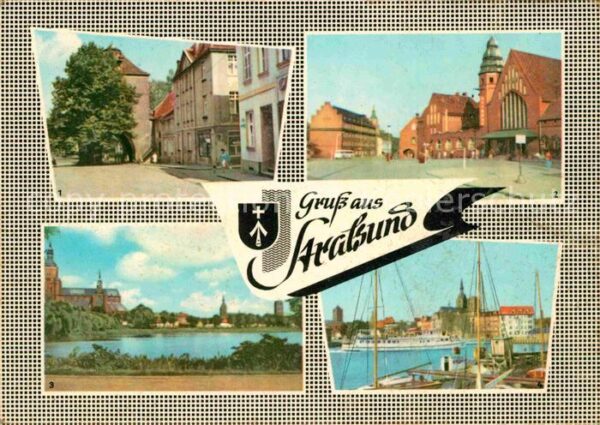 Stralsund Mecklenburg Vorpommern Knieportor Bahnhof Teichpromenade Hafen