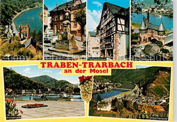Traben-Trarbach Ruine Grevenburg Marktbrunnen Brücken S