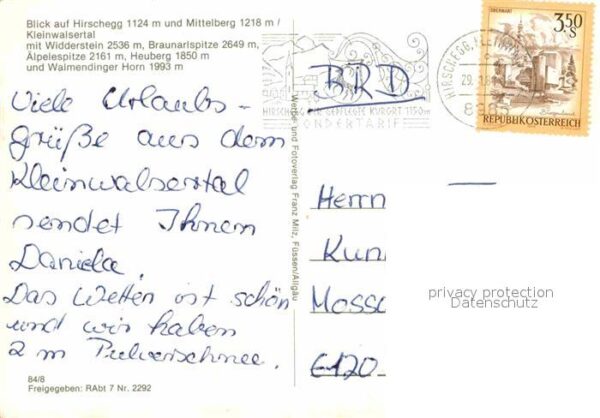 Hirschegg Kleinwalsertal Vorarlberg Fliegeraufnahme – Bild 2