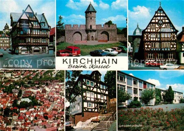 Kirchhain Hessen Gänseburg Panorama Gesamtschule Rathaus