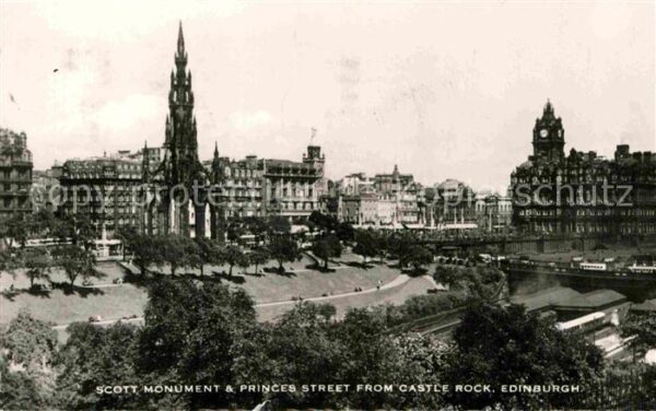Edinburgh Scotland Scott Monument Princes Street from Cast