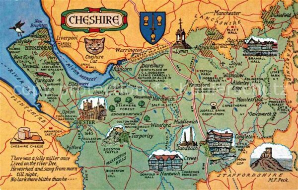 Cheshire Map Landkarte