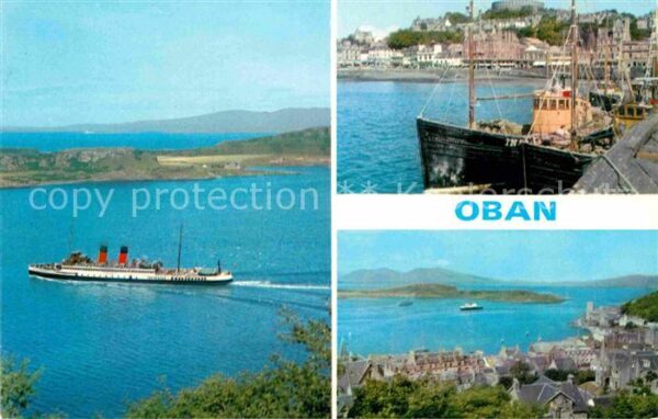 Oban Harbour Hafen Fischkutter Dampfer