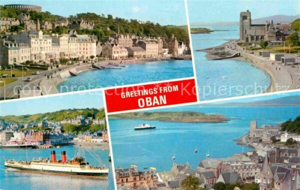 Oban Panorama Küstenort Dampfer