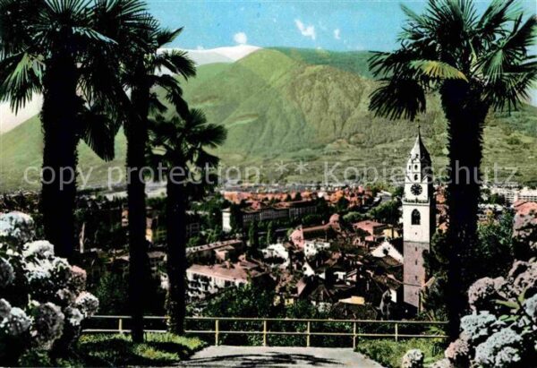 Meran Merano Panorama Blick zur Texelgruppe