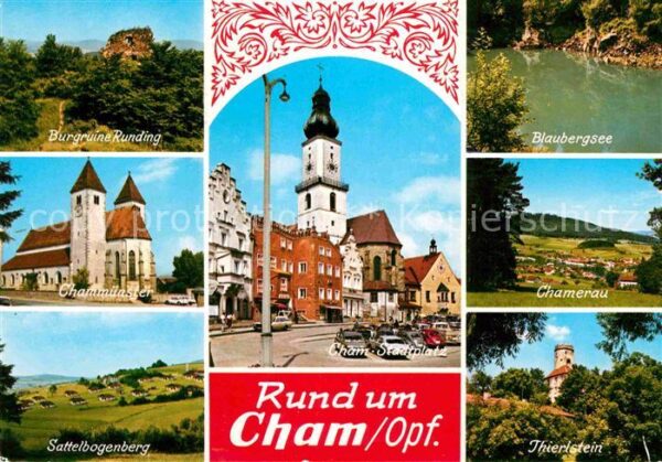 Cham Oberpfalz Münster Stadtplatz Burgruine Runding Bl