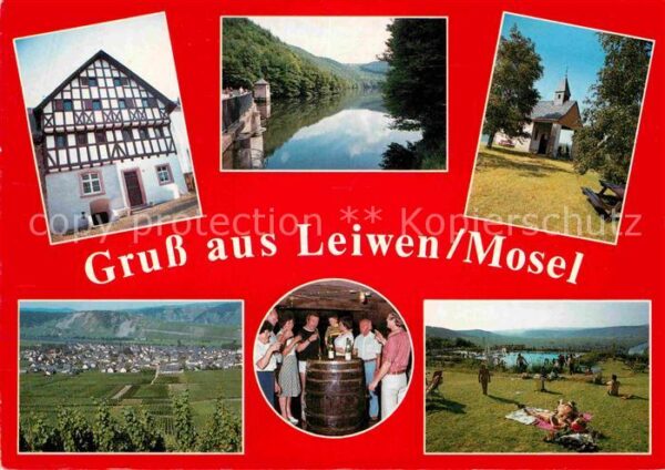Leiwen Mosel Teilansichten Weinort Weinbaugebiet Fre