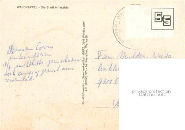 Waldkappel Ortsansicht mit Kirche – Bild 2