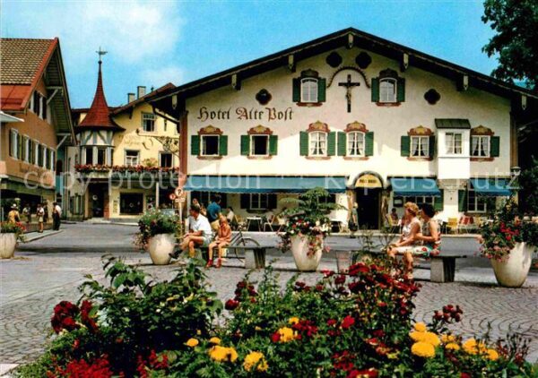 Oberammergau Ortspartie mit Hotel Alte Post Passions