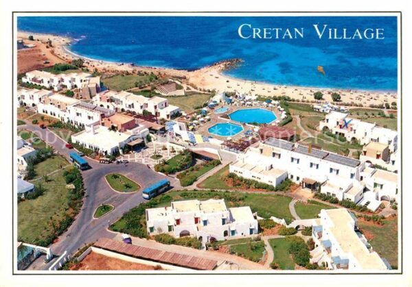 Crete Kreta Cretan Village aerial view