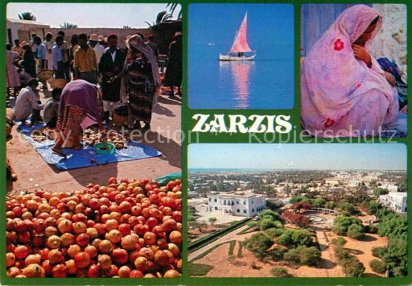 Zarzis Obst Gemüsemarkt Blick über die Stadt S
