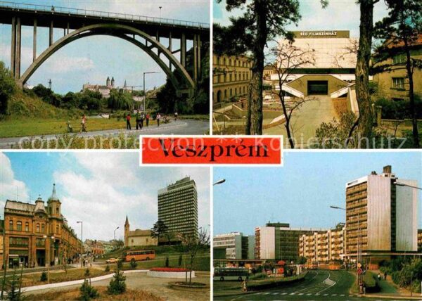Veszprem Talbrücke Viadukt Burg Teilansichten In