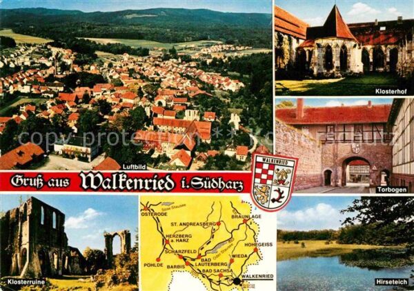 Walkenried Luftbild Klosterhof Torbogen Hirseteich