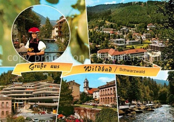 Bad Wildbad Trachten Bollenhut - P O S T K A R T E