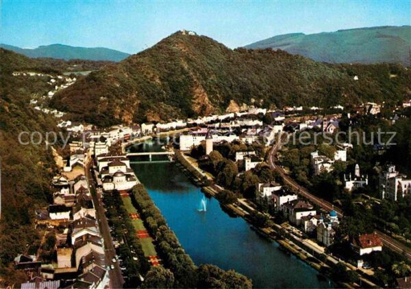 Bad Ems Panorama Blick über die Lahn Fliegerauf