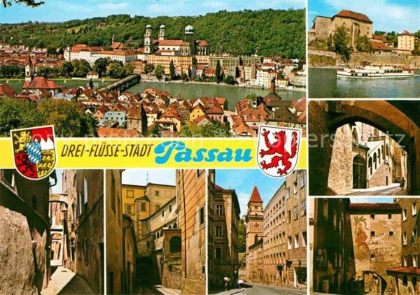Passau Teilansichten Dreiflüssestadt Altstadt