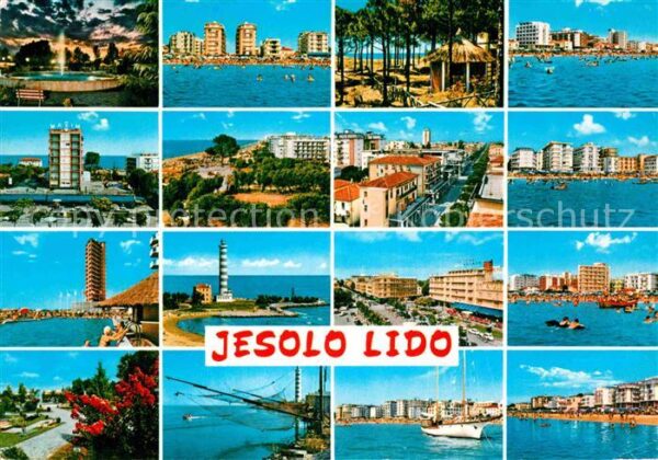 Jesolo Lido Teilansichten Küstenort Strand Hotels L
