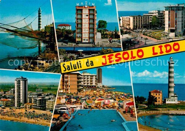 Jesolo Lido Hafen Fischernetze Leuchtturm Hotels St
