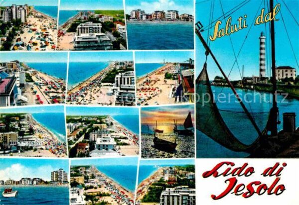 Lido di Jesolo Teilansichten Küstenort Fischerboot Leu