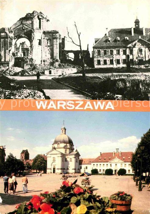 Warszawa Rynek Nowego Miasta z kosciolem Sakrame
