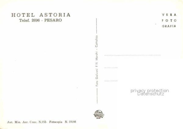 Pesaro Hotel Astoria Restaurant Plage vue aeri – Bild 2