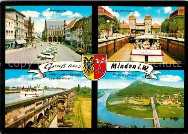 Minden Westfalen Marktplatz Schachtschleuse Porta Westfa