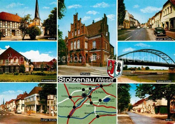 Stolzenau Weser Kirche Krankenhaus Lange Strasse Rathau