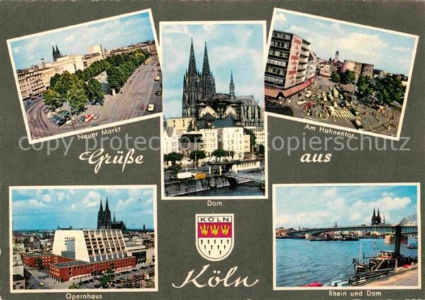 Koeln Rhein Neuer Markt Hahnentor Rhein Brücke Dom