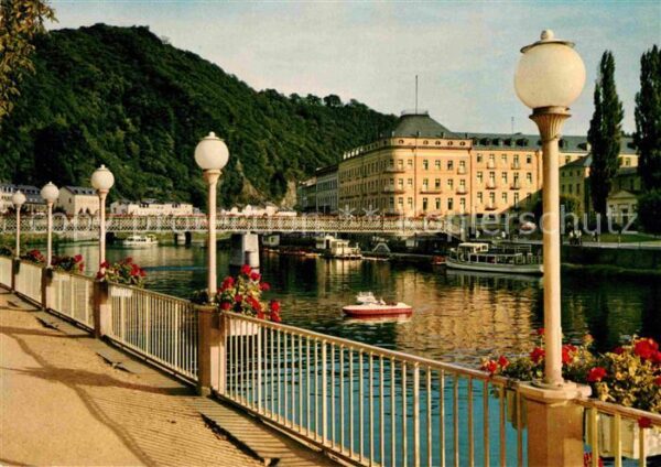 Bad Ems Römerbad mit Kurbrücke an der Lahn