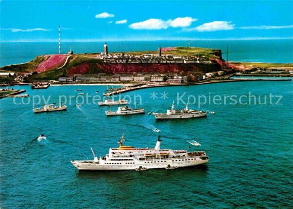 Helgoland Nordseebad Insel Fähre Fliegeraufnahme