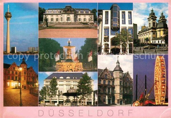 Duesseldorf Rheinturm Schloss Rathaus Denkmal Riese