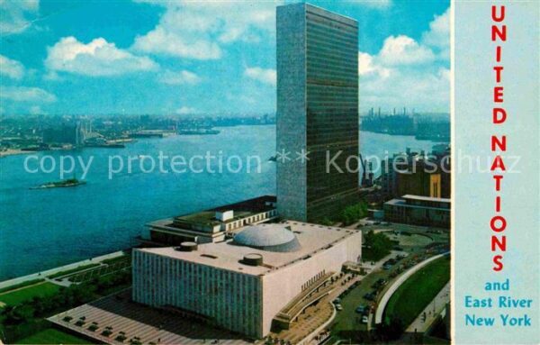 New York City United Nations and East River